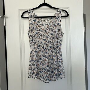 Forever 21 Floral Sheer Tank Top